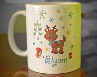 Personalisierter Becher mit Weihnachtsmotiv