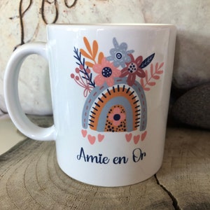 Custom MUG Rainbow BOHO flowery