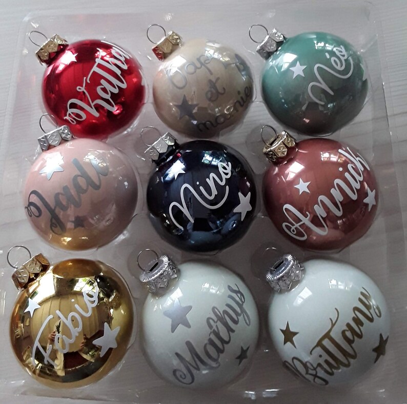 Christmas Balls to Personalize With First Name Etsy UK
