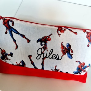 Trousse écolière  personnalisée thème spiderman
