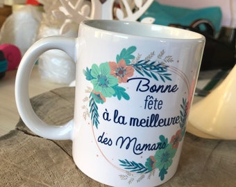 MUG floral Personnalisé cadeau personnalisé