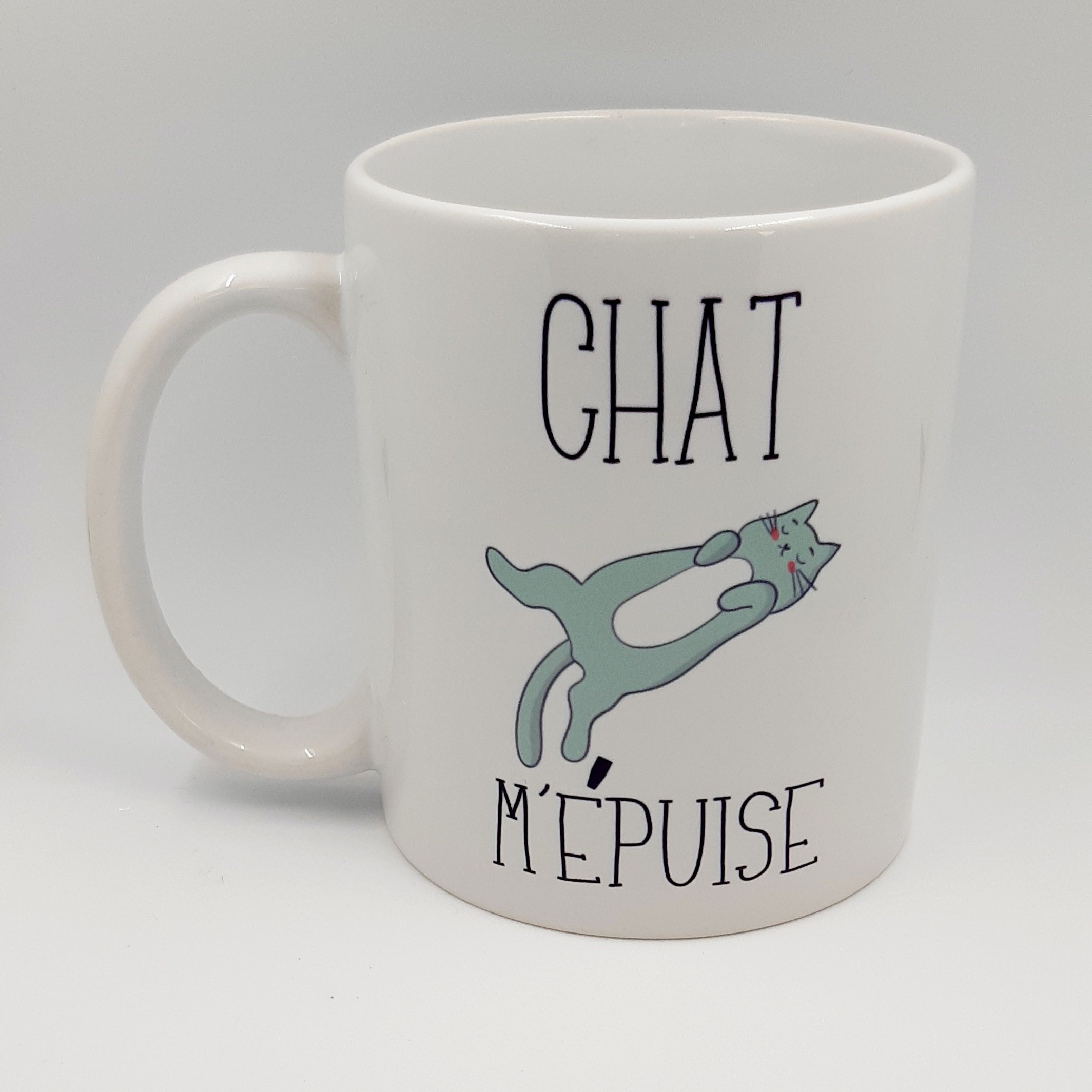 Mug Personnalisé Chat M'épuise