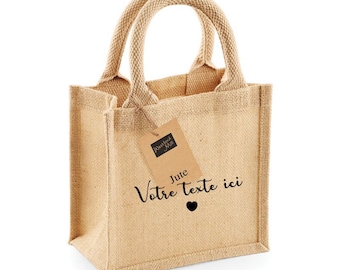 mini sac jute personnalisé