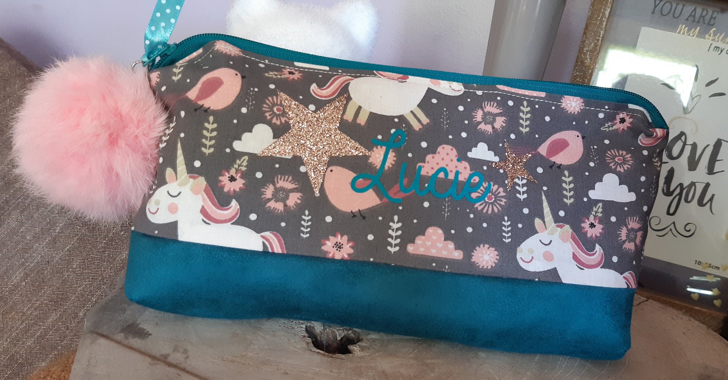 Trousse Écolière Personnalisée Thème Licorne