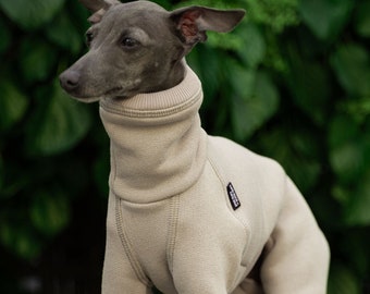 100% cotton - Best italian greyhound clothing , comfortable Jumpsuit for iggy - beige