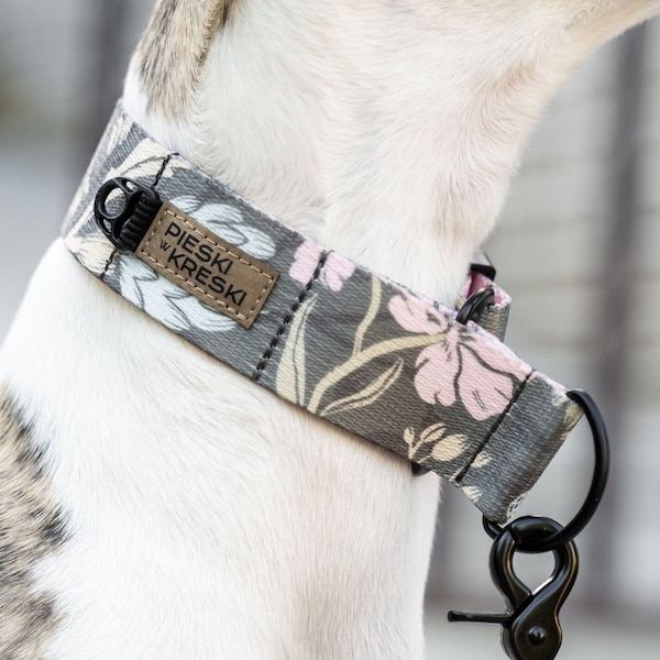 Martingale dog collar - whippet, saluki, galgo, greyhound - hundehalsband - Make Me Bloom