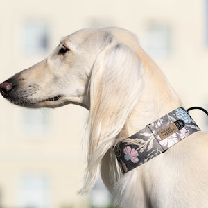 Brede martingaalhalsband voor grote hond, handgemaakte designer halsband, patroonhalsband met gratis verzending, beste cadeau voor hond - Make me bloom