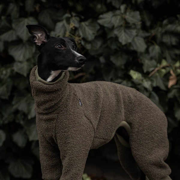 42% wool - Jumpsuit for Whippet - whippet clothes - KHAKI