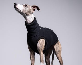 90% Cotton Whippet Jumper – Whippet Clothing, Sighthound Sweater, Black