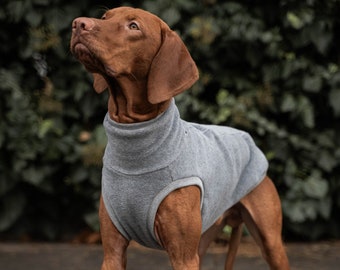 Fleece PRO - comfortable sweatshirt for Vizsla - clothes for big dogs - GREY