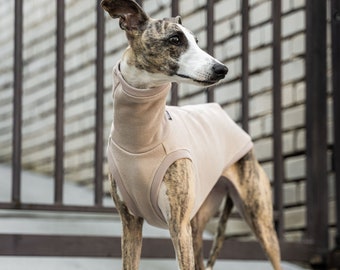 100% cotton - Sweatshirt for whippet, premium whippet clothes - beige hoodie