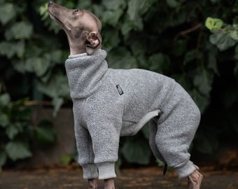 Fleece PRO - Jumpsuit for iggy - italian greyhound clothing - GREY