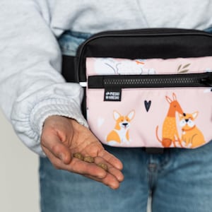 2en1 Sac de promenade pour chien avec sac à friandises, Sac premium pour le dressage des chiens, Accessoires pour chiens - P04