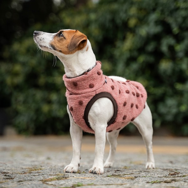 25% wool - Sweatshirt for Dog - dog clothes - PINK