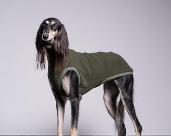 Fleece PRO - Comfortable sweater for a big sighthounds - saluki, galgo clothes - KHAKI