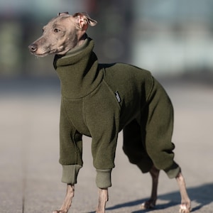 Fleece PRO - Italian Greyhound Jumpsuit – Iggy Dog Overall, Khaki