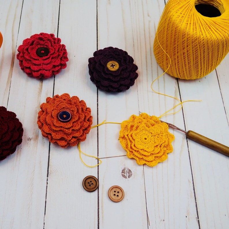 Crochet Chrysanthemum Pattern Etsy