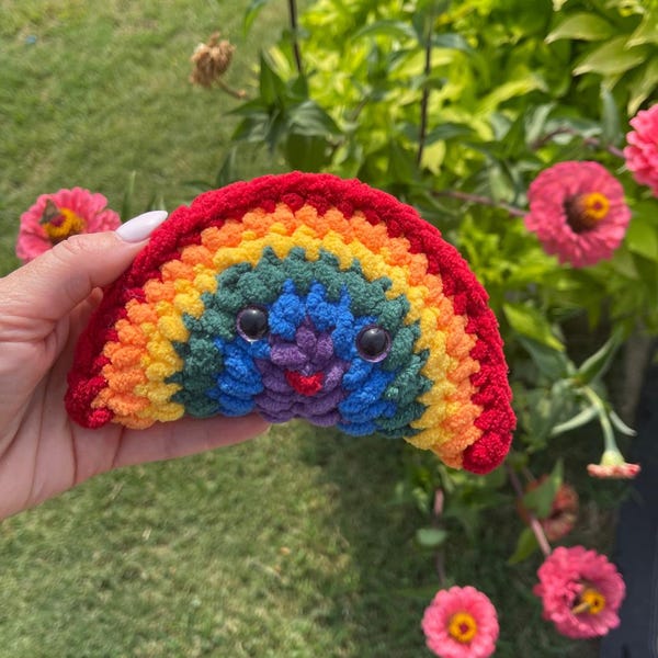 Rainbow Crochet Pattern NoSew Crochet Rainbow Easy Beginner Crochet Pattern Amigurumi Rainbow Crochet Plushie Gift Idea Digital PDF Download