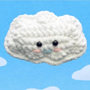 Cloud Crochet PATTERN No Sew Crochet Cloud Easy Beginner Crochet Pattern Amigurumi Cloud Crochet Plushie Gift Idea Digital PDF Download