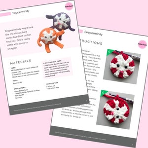 Crochet Peppermint Pattern PDF, Christmas Holiday Sweet Candy Yarn ...