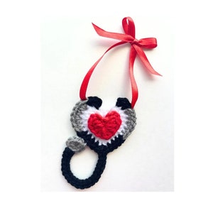 Crochet Stethoscope Heart Pattern, Nurse Crochet PDF, Doctor Nurse Crochet, Nursing School Gift, Nurse Crochet Pattern Digital