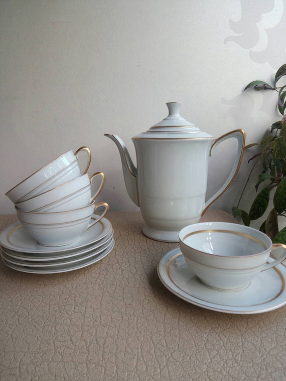 Service à thé de voyage en porcelaine : 1 théière et 4 tasses dans un étui – Tea Culture Club