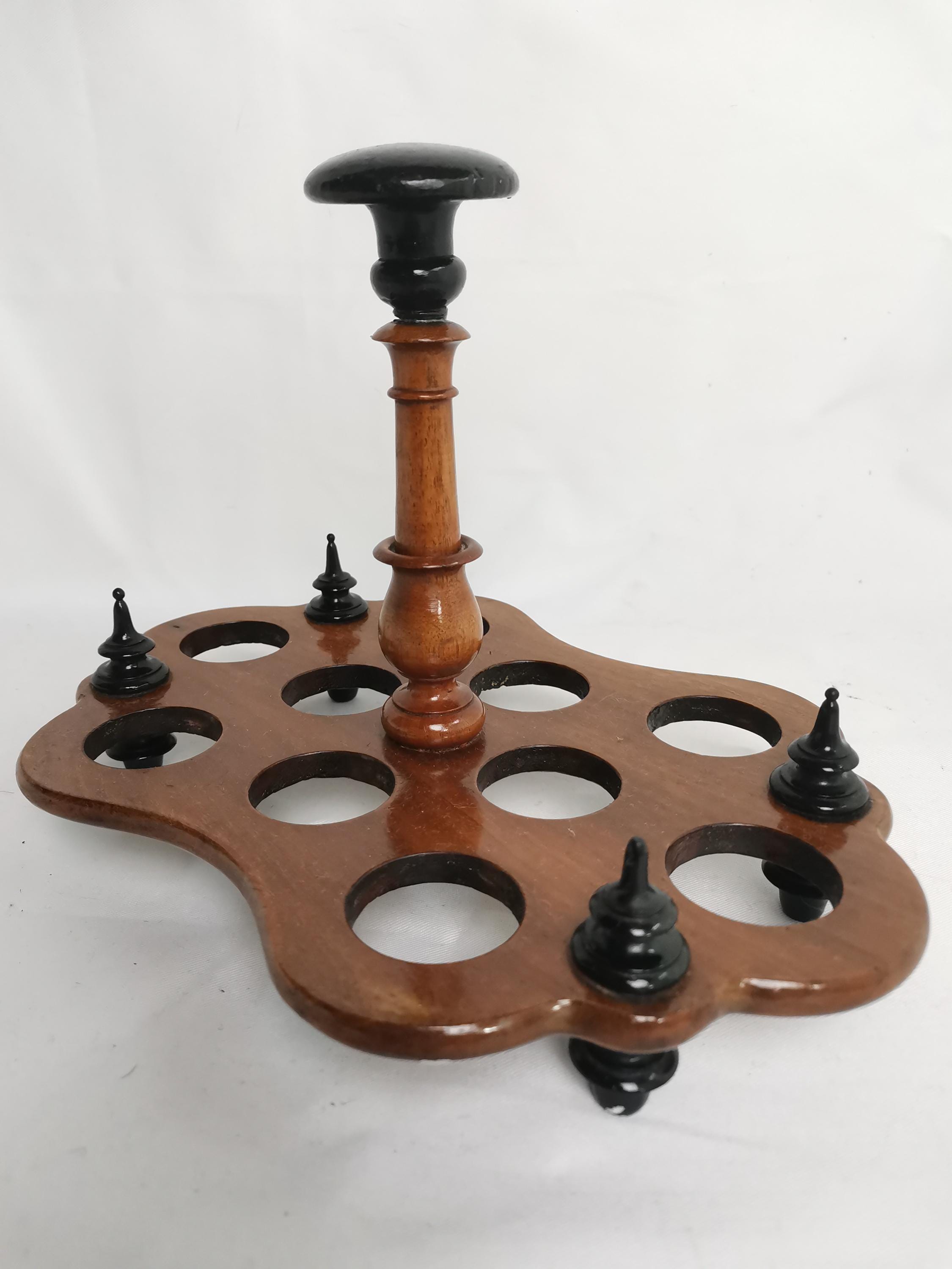 Antique Wooden Egg Rack for 10 Eggs With Black Lathing 1880s ...