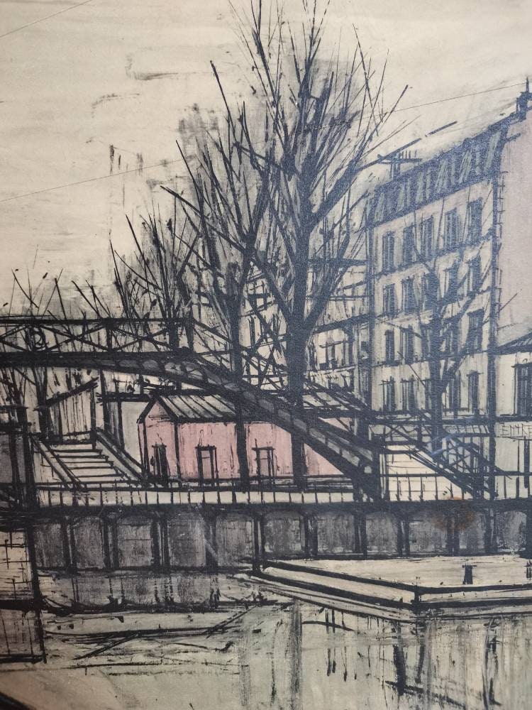 ベルナール・ビュッフェ、「PAYSAGES DE PARIS-Canal ベルナール・ビュッフェ、「PAYSAGES DE PARIS-Le pont d