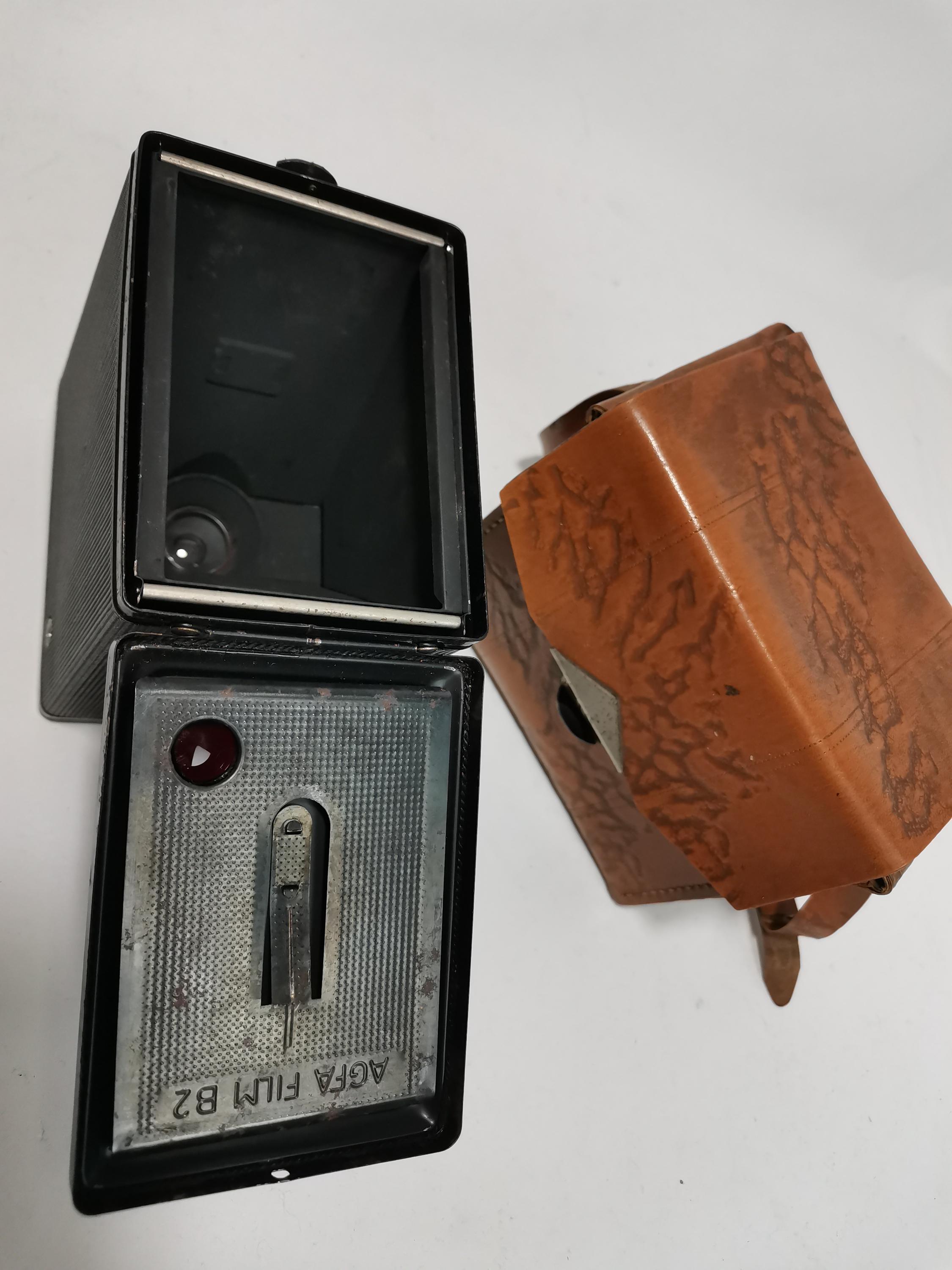 Antique Agfa Box Camera With Leather Case 1930s Made in Germany