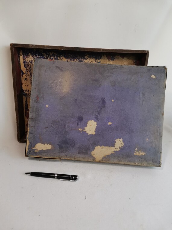 ANCIEN , RARE Boite JEUX Reunis, 1 jeu 7 FAMILLE , 1 jeu de 32 Cartes