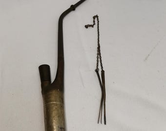 Antique Chinese paktong tobacco pipe 1930s Antique Chinese pipe | Antique Paktong pipe | Chinese Paktong pipe | Antique Asian pipe metal