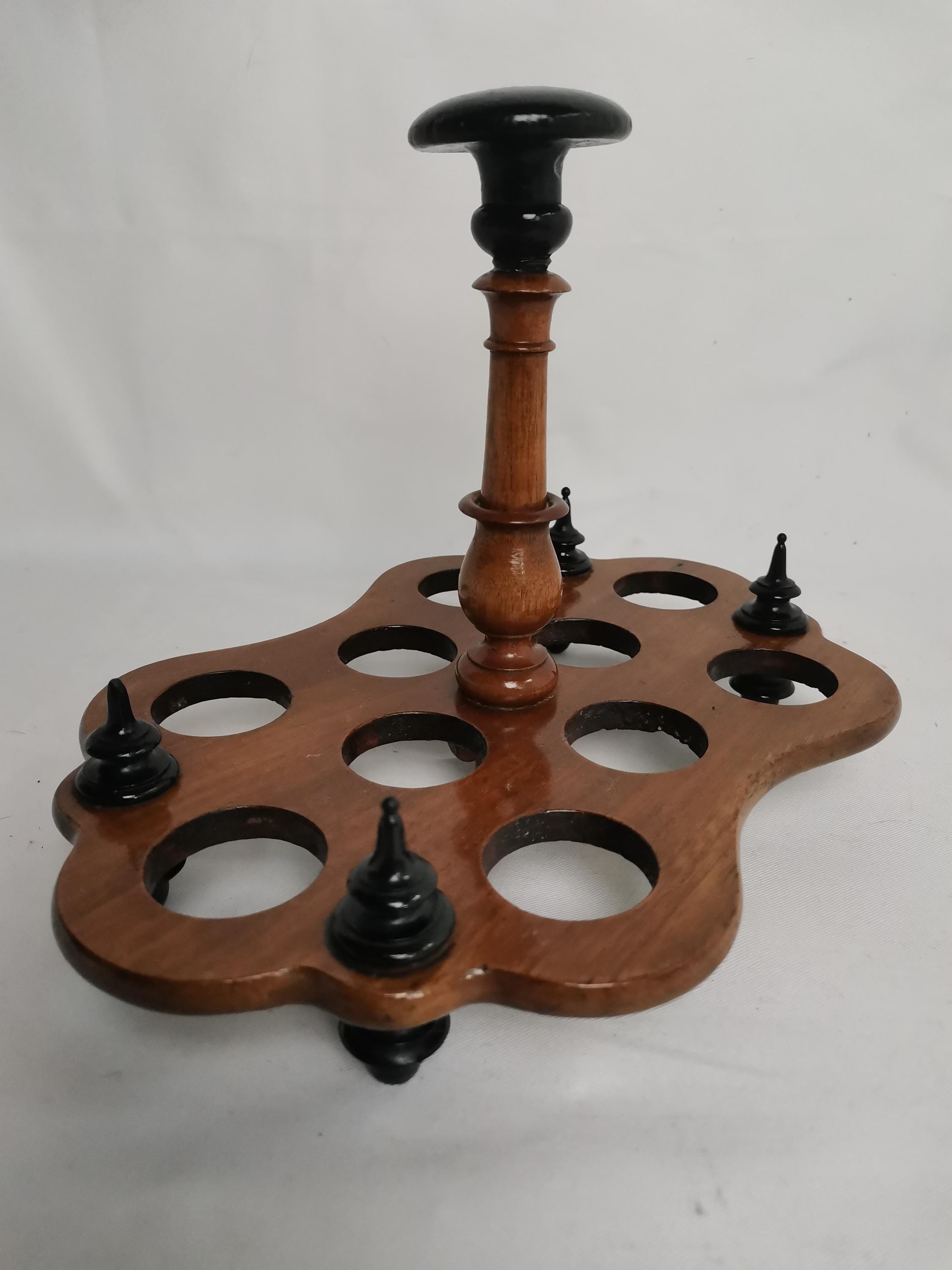 Antique Wooden Egg Rack for 10 Eggs With Black Lathing 1880s ...