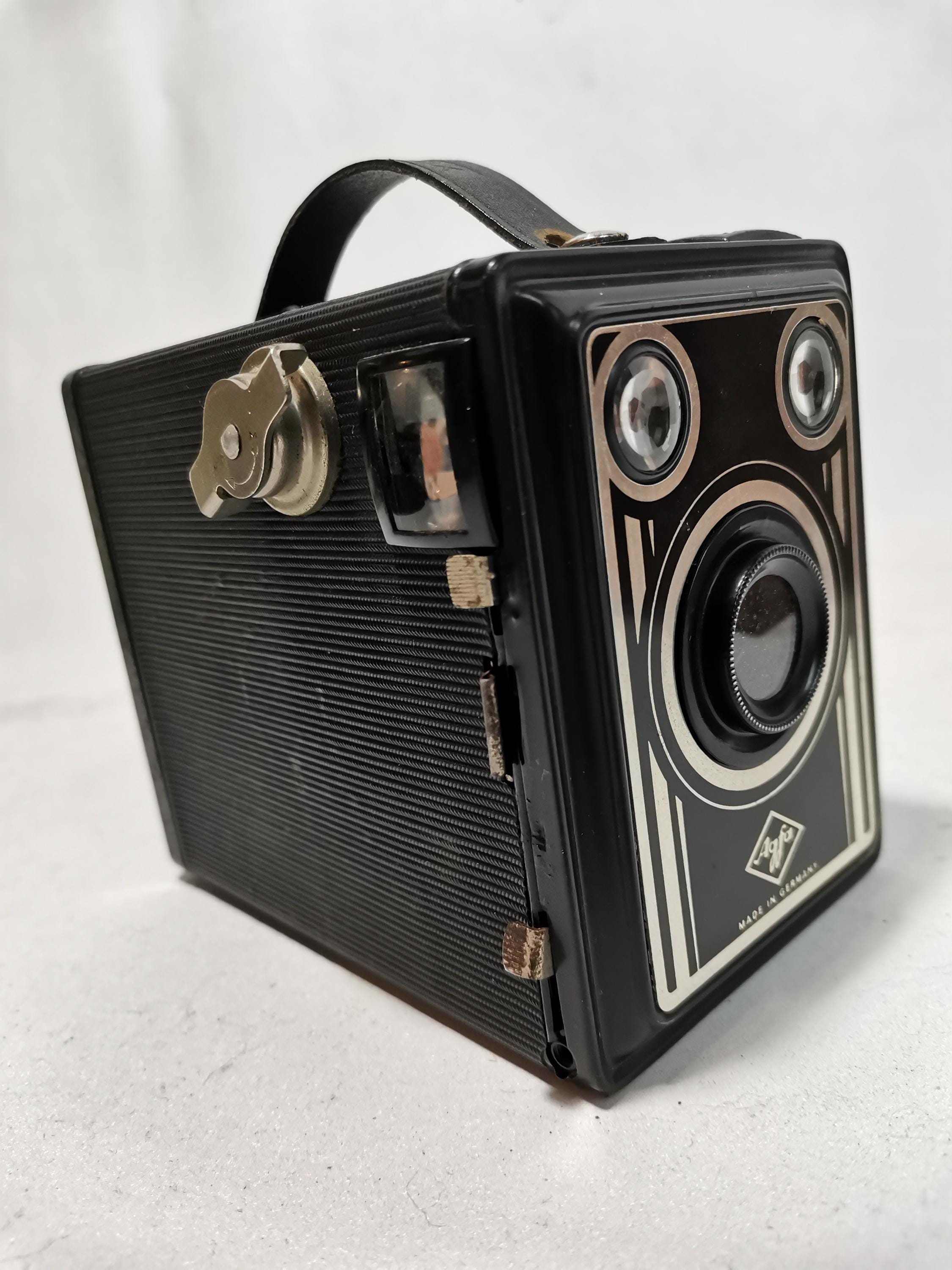 Antique Agfa Box Camera With Leather Case 1930s Made in Germany