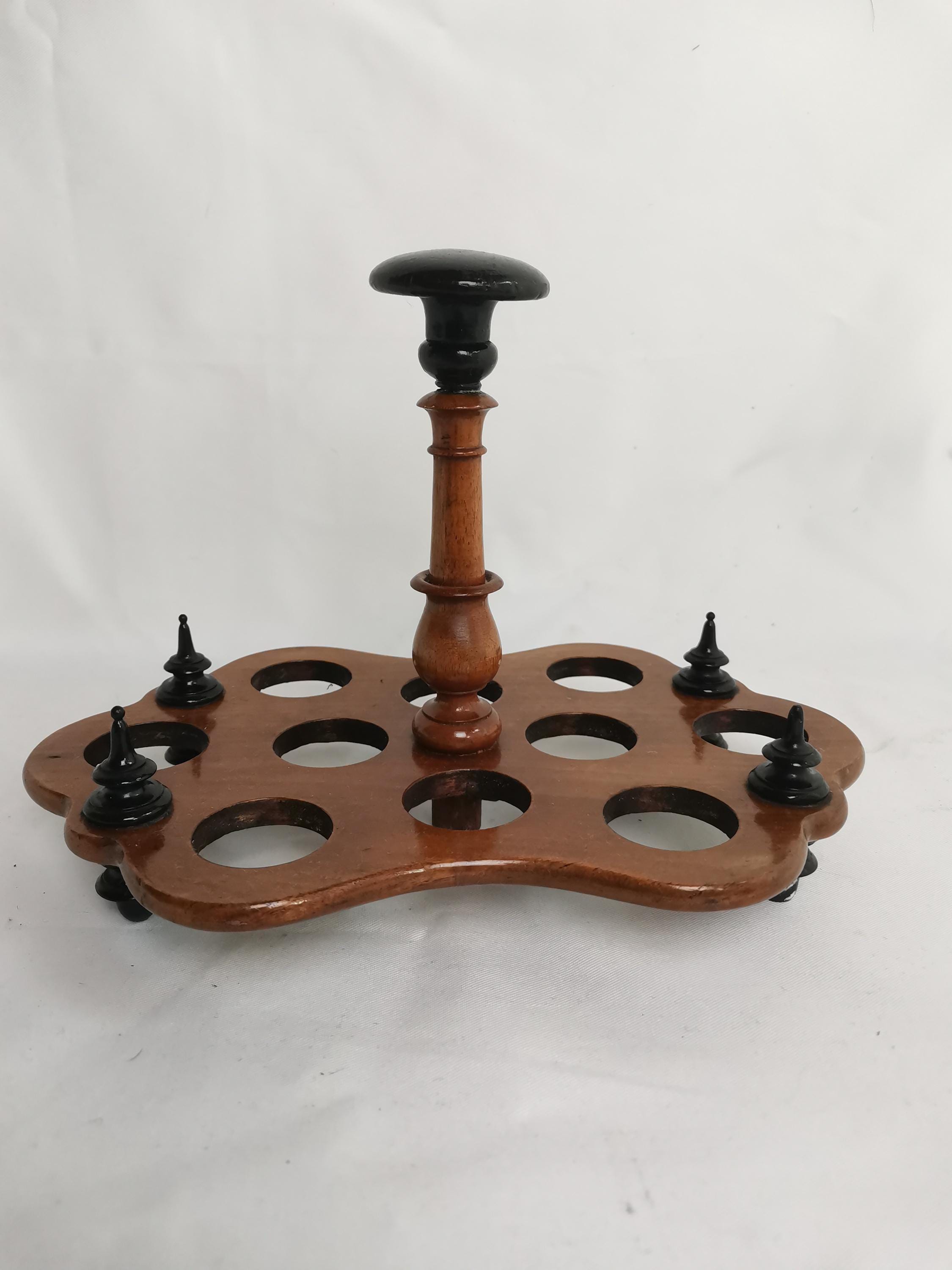 Antique Wooden Egg Rack for 10 Eggs With Black Lathing 1880s ...