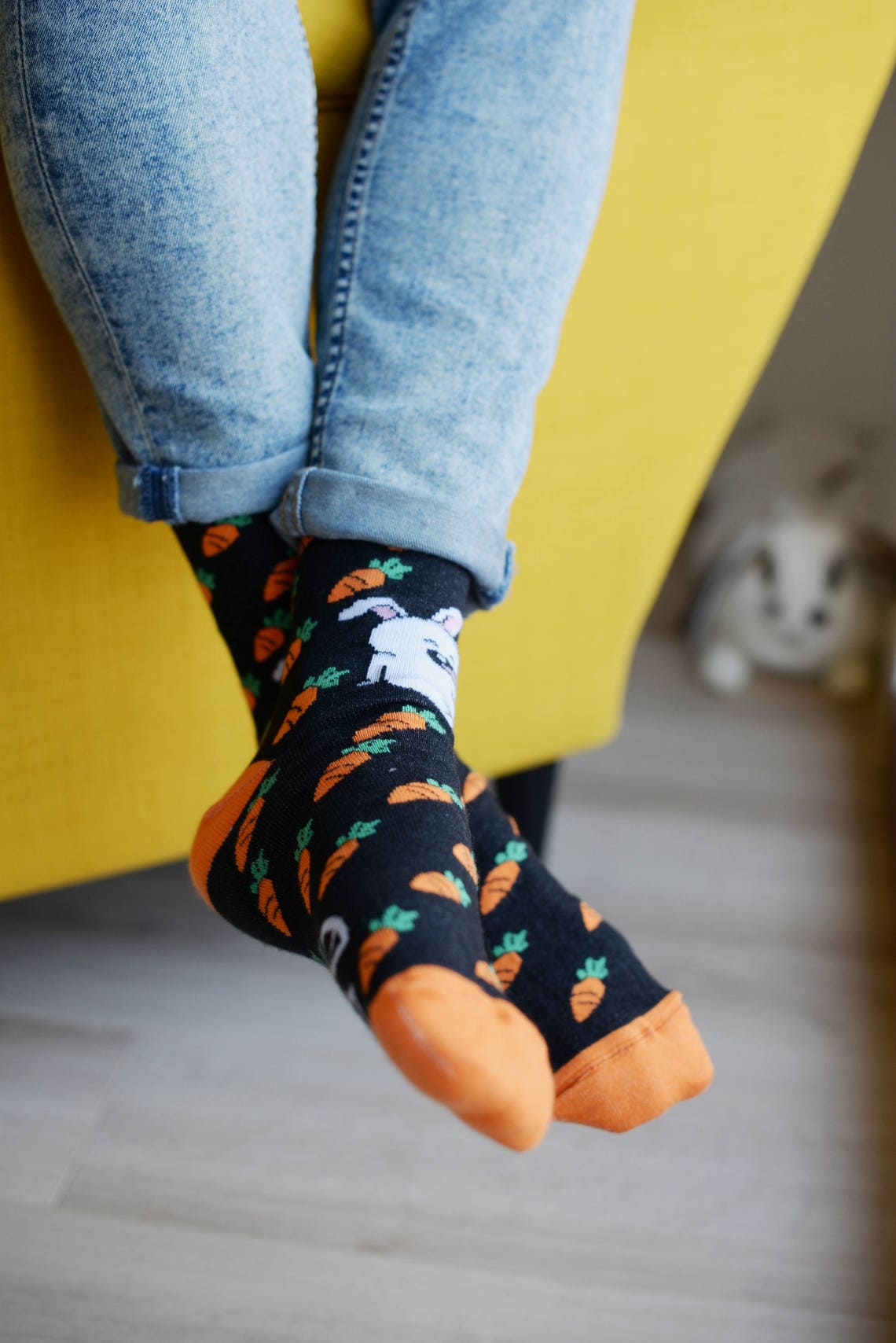Carrots Socks Crazy Socks Fun Socks Patterned Socks Bunny Socks ...