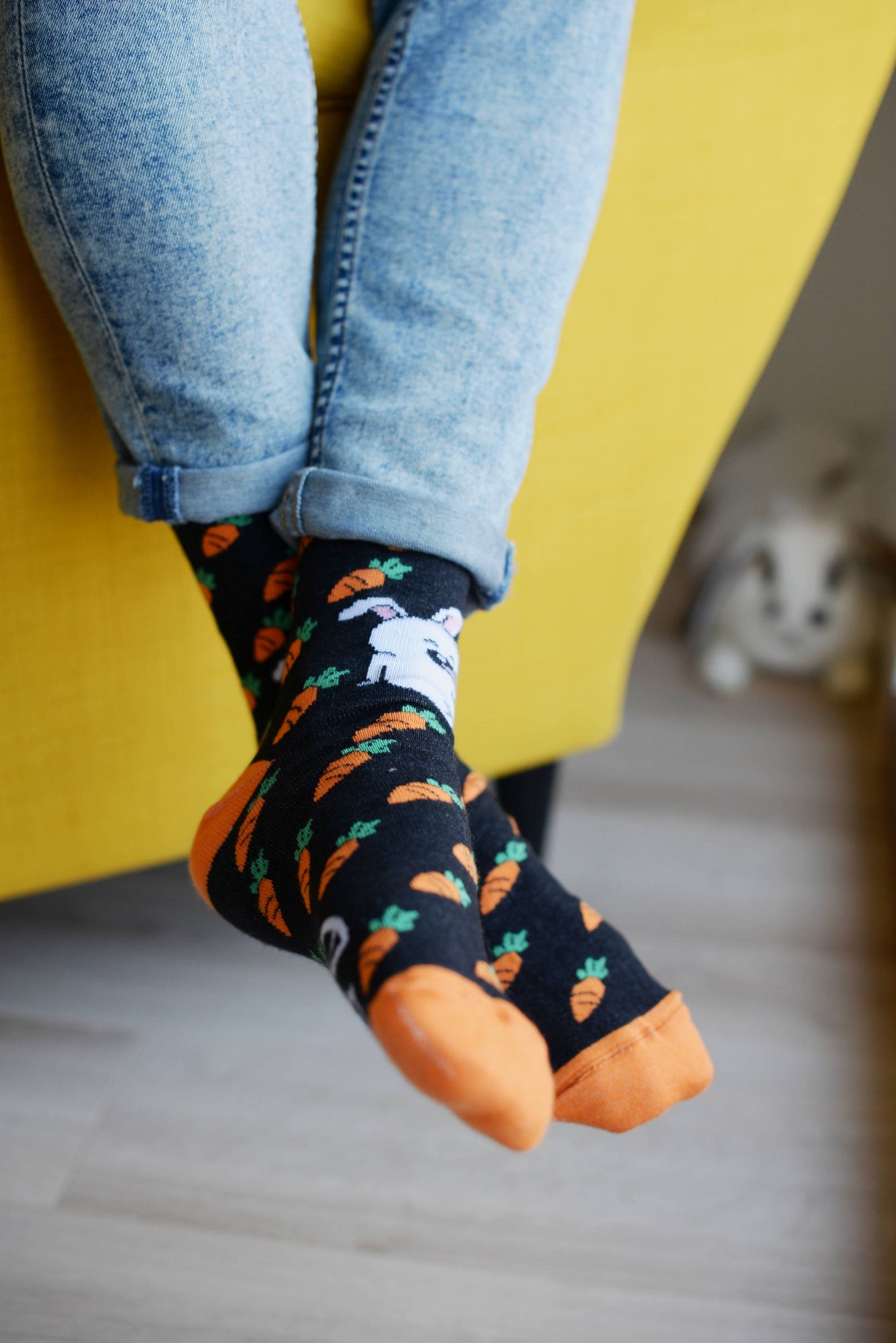 Carrots Socks Crazy Socks Fun Socks Patterned Socks Bunny Socks