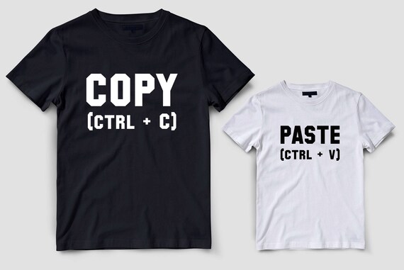 Copy paste matching tshirts Copy paste shirts Father son | Etsy