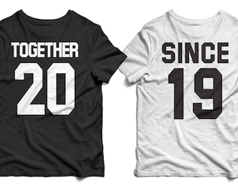 Together since couple matching shirt, Together since 2021 shirts, Honeymoon gift shirts, Couples matching shirt just married, Together since