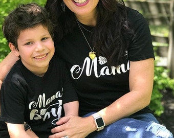 Mother son matching family shirt, Mommy and me shirts, Mother and baby family shirts, Mother son shirts, Gift for mom, Mama's boy shirt set