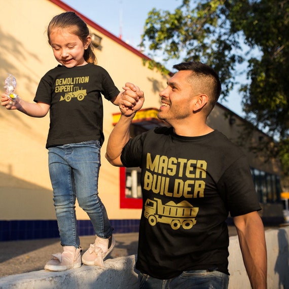 Father And Son Matching T-Shirt Master Builder Shirt Father And Son Matching T-Shirt Master Builder Shirt