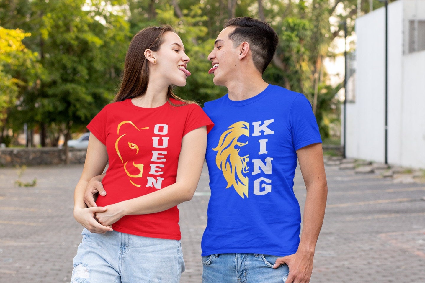Matching Couples King & Queen of Everything T Shirts