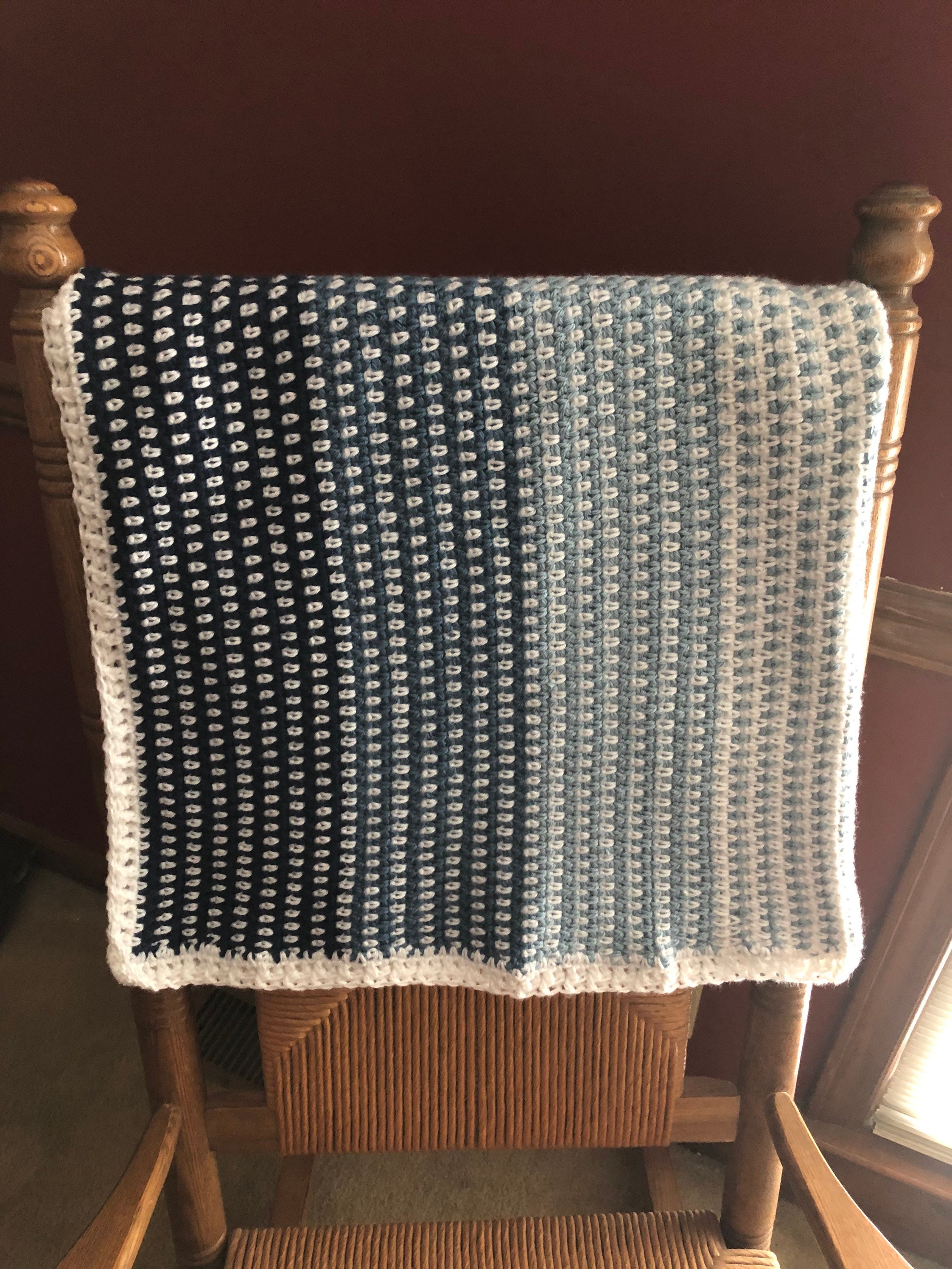 Crochet Country Blues Baby Afghan Request for Shetana Etsy