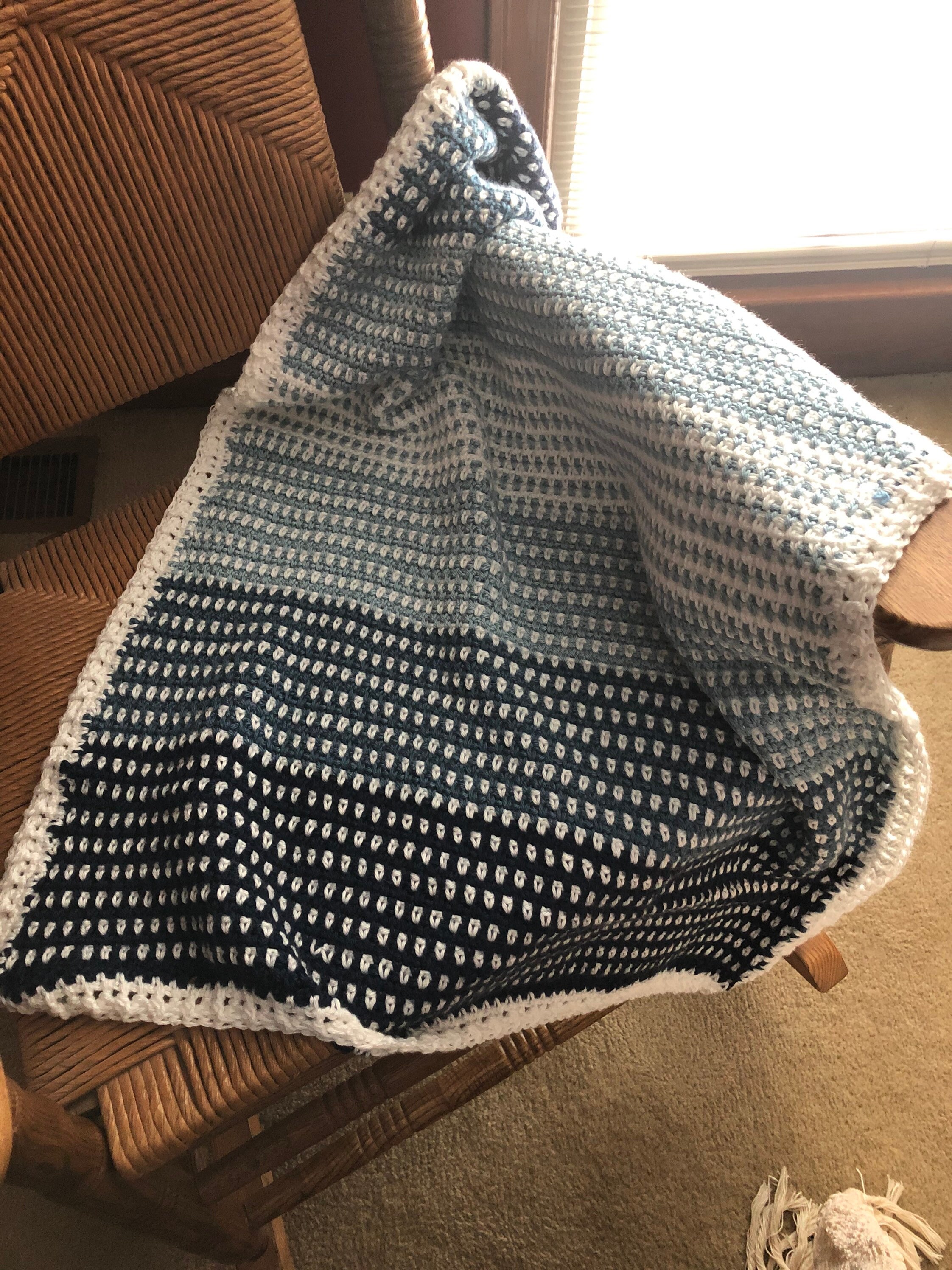 Crochet Country Blues Baby Afghan Request for Shetana Etsy