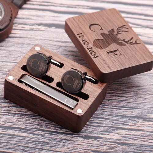 Groomsmen Cufflinks Personalized Groomsmen Gifts Engraved Etsy