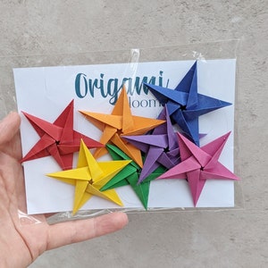 Eco friendly paper stars garland, rainbow party decoration, origami star bunting, colourful nursery wall hanging, wedding decor