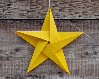 Big origami star! Eco friendly wall decor, recycled paper star, large hanging decoration, alternative Christmas tree topper, zero waste home