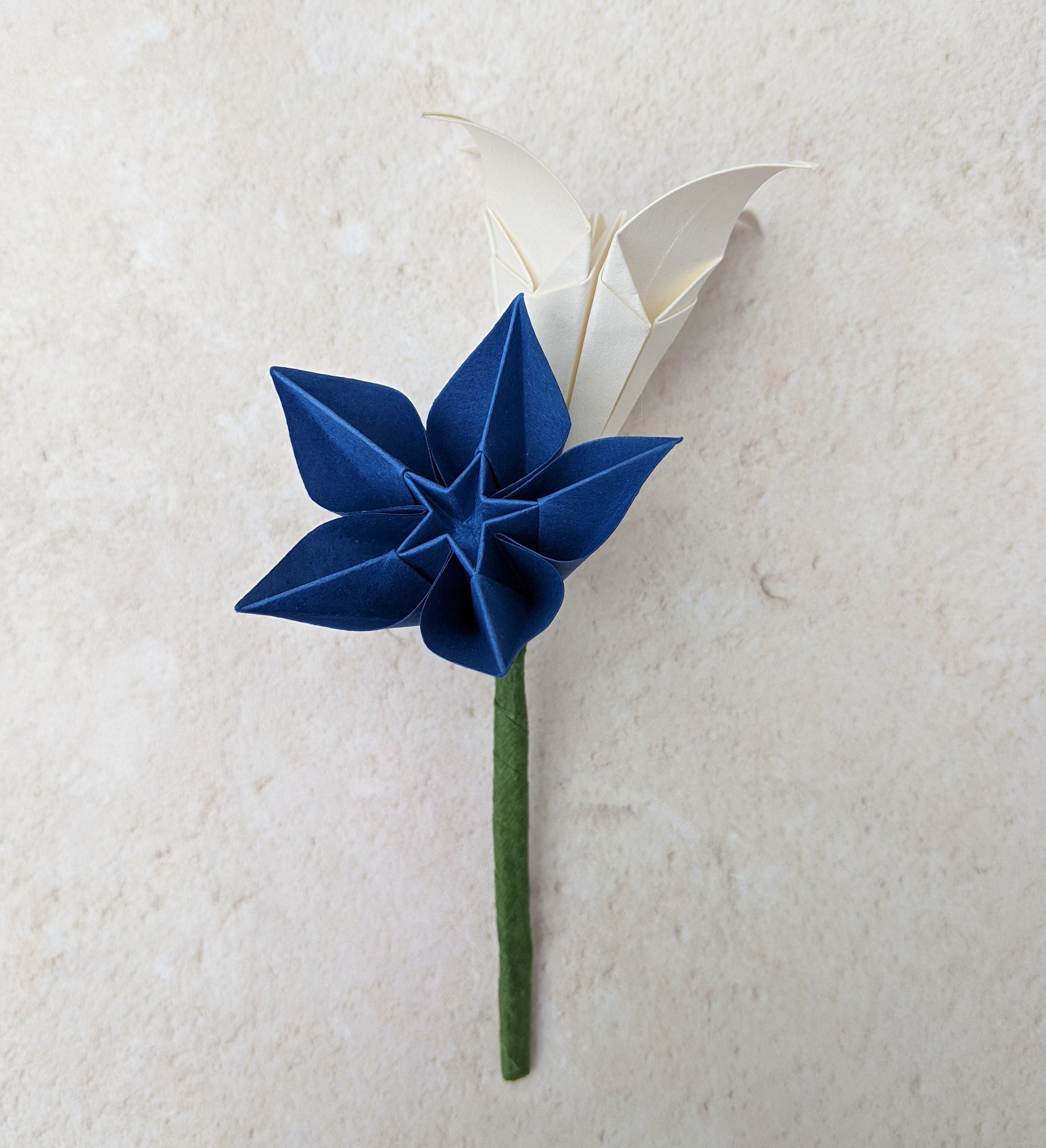 Paper Flower Boutonniere Groom's Origami Buttonhole Eco Etsy UK