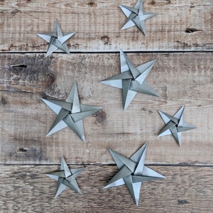 Guirlande d'étoiles en origami, décoration de Noël, guirlande d'étoiles en papier à suspendre, Noël nordique, mariage alternatif, guirlande d'étoiles de style scandinave image 10