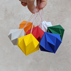 Origami Diamond Ornament Eco Friendly Paper Decorations - Etsy