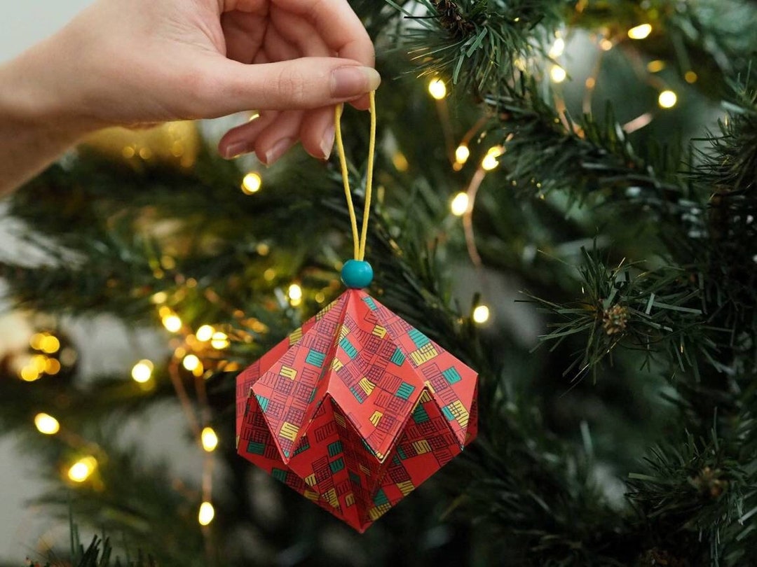 Origami Diamond Bauble Christmas Tree Decoration Geometric - Etsy